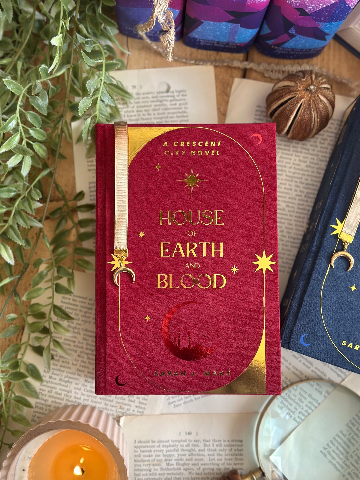 Crescent City series by Sarah J. Maas - Crescent City by Sarah J. Maas - House of Earth and Blood / Sky and Breath / Flame and Shadow | Handmade, Rebind, Special Edition