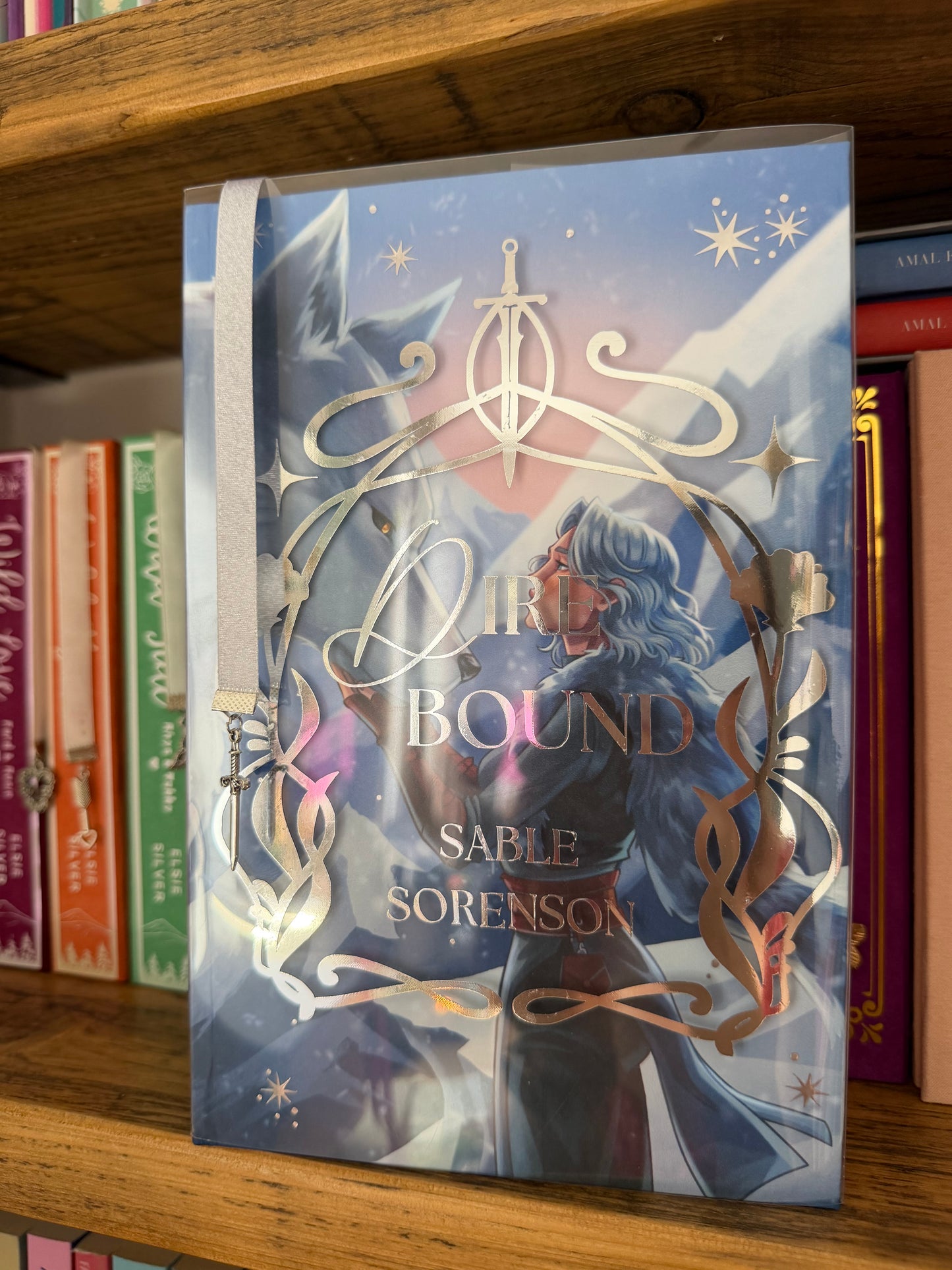 Dire Bound by Sable Sorenson Custom Book Rebind with artwork by Minart 1405| Handmade, Special Edition