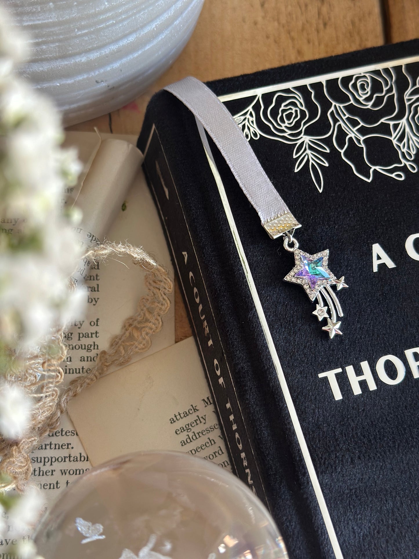 A Court of Thorns & Roses by Sarah J. Maas - The Velaris Edition | Black and Silver, ACOTAR, Handmade, Rebind, Special Edition
