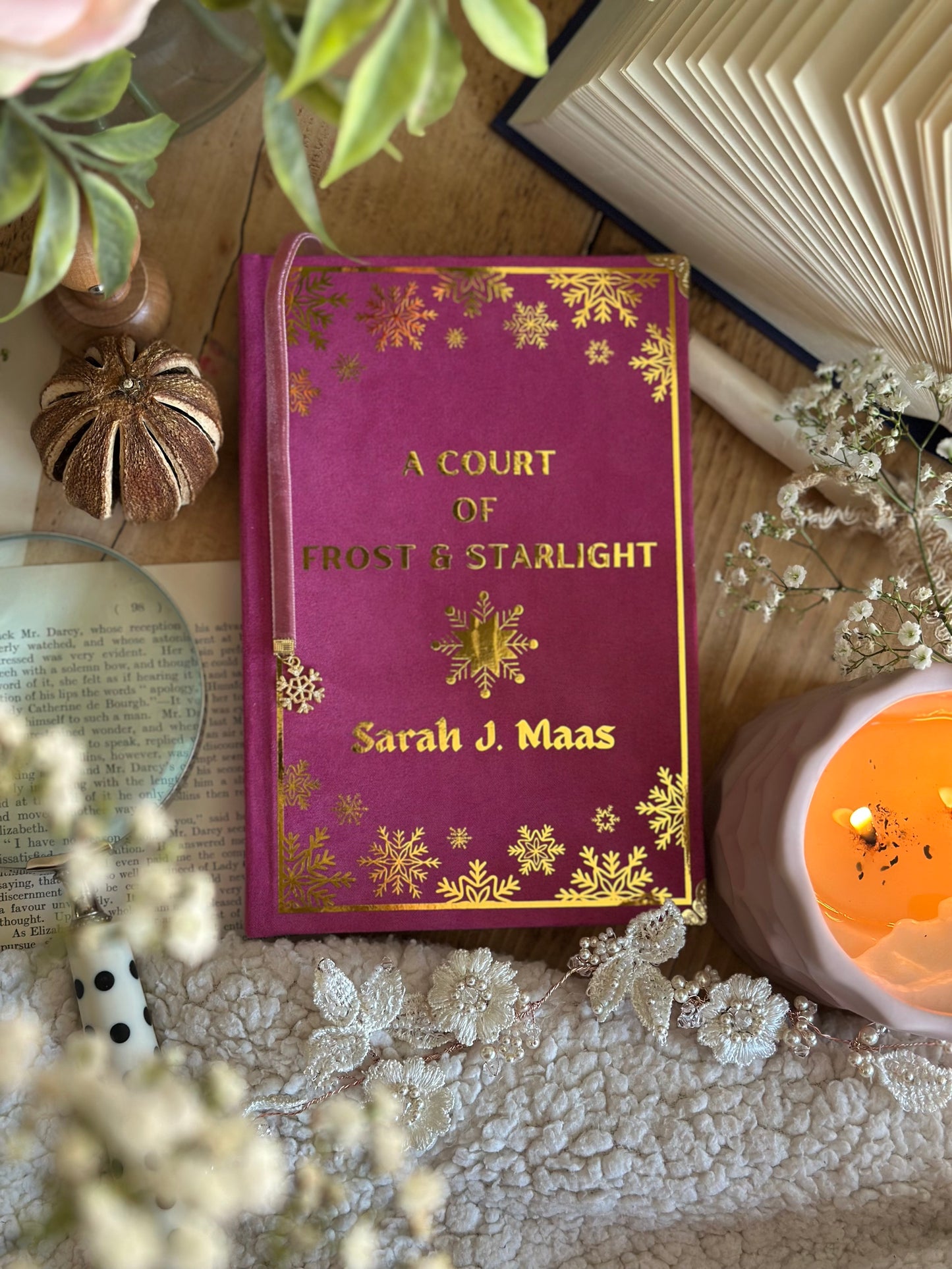 A Court of Thorns & Roses by Sarah J. Maas - The Elaine Edition | Pink Ombré, ACOTAR, Handmade, Rebind, Special Edition