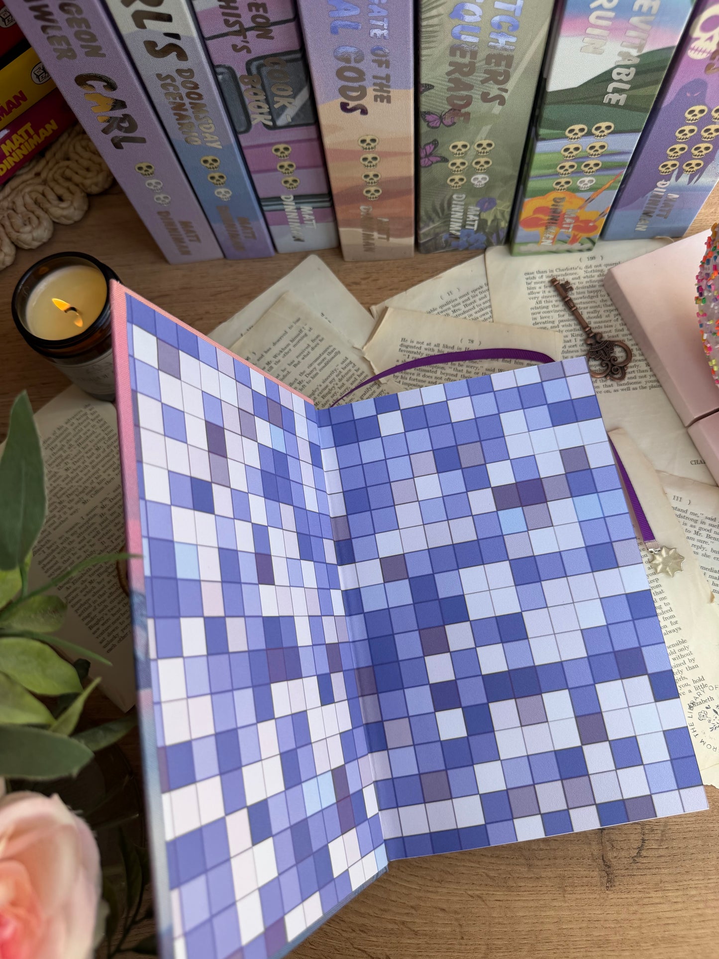 Dungeon Crawler Carl series by Matt Dinniman - The Royal Court of Princess Donut PURPLE editions - custom book rebinds, special editions