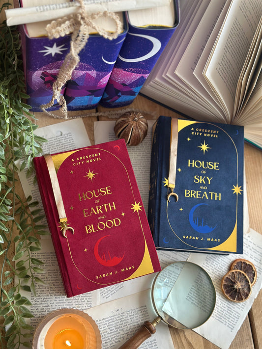 Crescent City series by Sarah J. Maas - Crescent City by Sarah J. Maas - House of Earth and Blood / Sky and Breath / Flame and Shadow | Handmade, Rebind, Special Edition