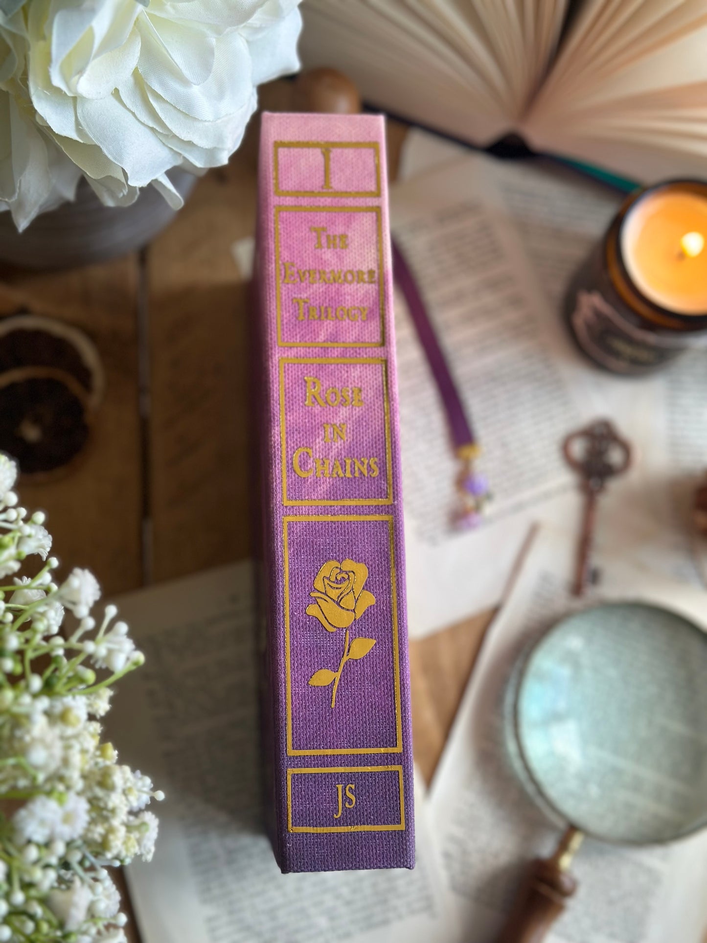 Rose in Chains by Julie Soto Custom Book Rebind | Handmade, Special Edition