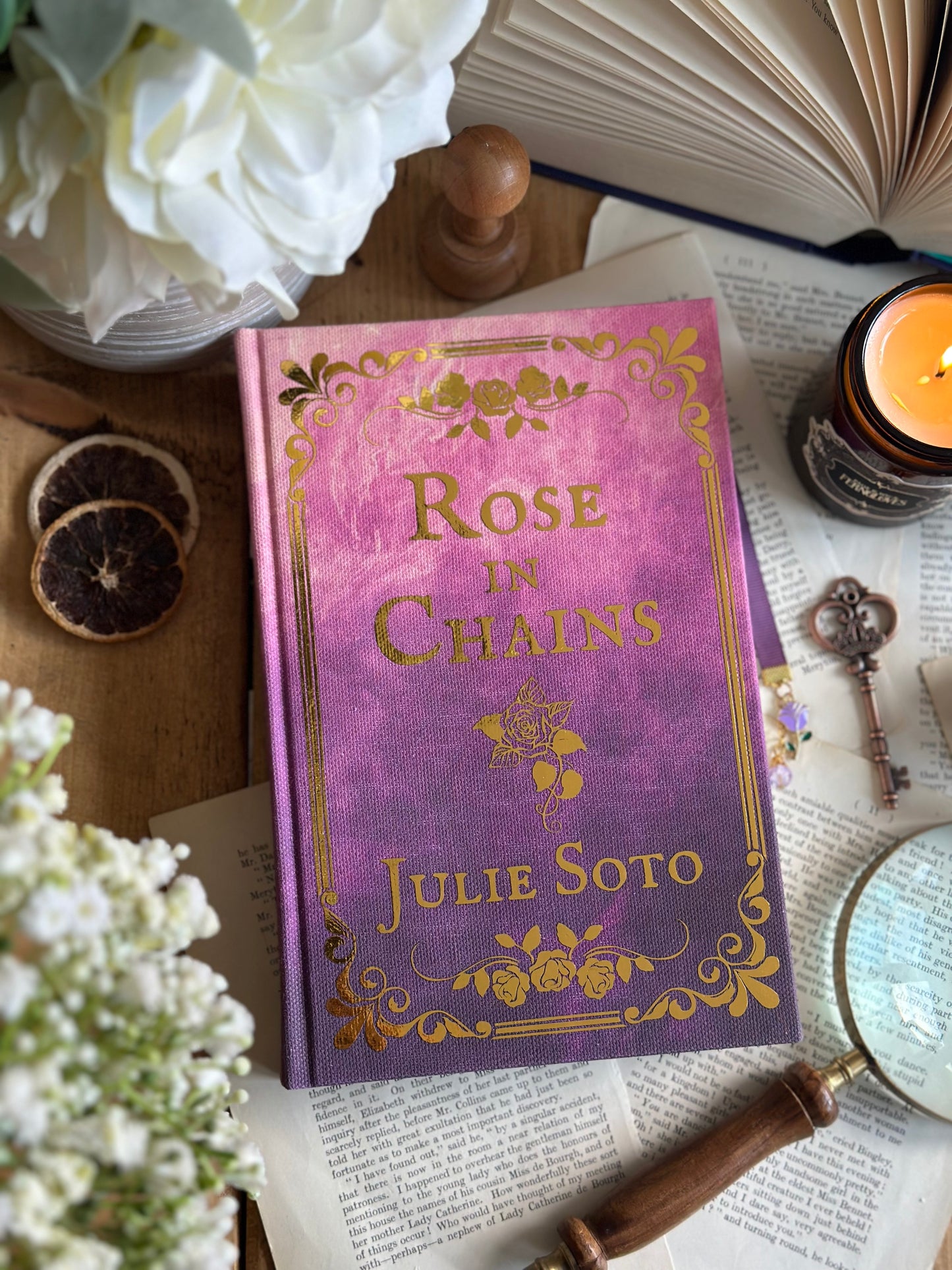 Rose in Chains by Julie Soto Custom Book Rebind | Handmade, Special Edition