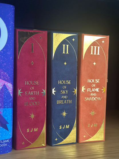 Crescent City series by Sarah J. Maas - Crescent City by Sarah J. Maas - House of Earth and Blood / Sky and Breath / Flame and Shadow | Handmade, Rebind, Special Edition
