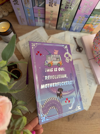 Dungeon Crawler Carl series by Matt Dinniman - The Royal Court of Princess Donut PURPLE editions - custom book rebinds, special editions