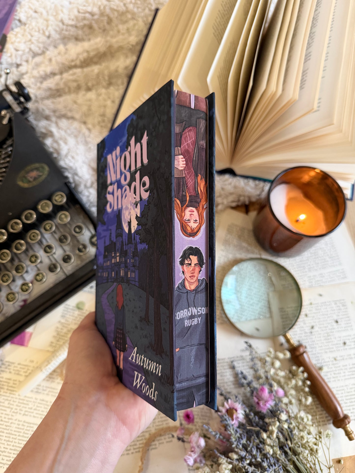 Nightshade by Autumn Woods Special Edition | Custom Book Rebind (Handmade) - Soft Touch Laminate Book Covering