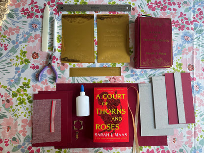 DIY Complete Book Binding Kit for ACOTAR including tutorial videos access - all materials and optional tool kit