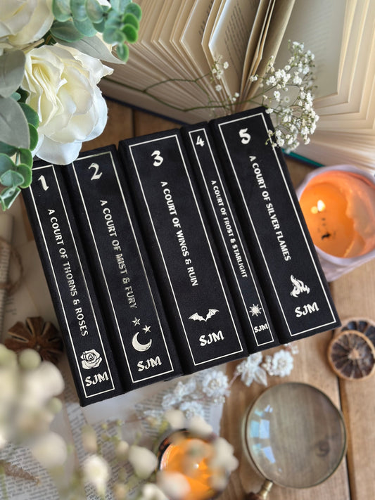 A Court of Thorns & Roses by Sarah J. Maas - The Velaris Edition | Black and Silver, ACOTAR, Handmade, Rebind, Special Edition