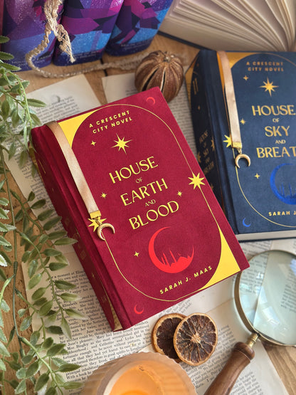 Crescent City series by Sarah J. Maas - Crescent City by Sarah J. Maas - House of Earth and Blood / Sky and Breath / Flame and Shadow | Handmade, Rebind, Special Edition