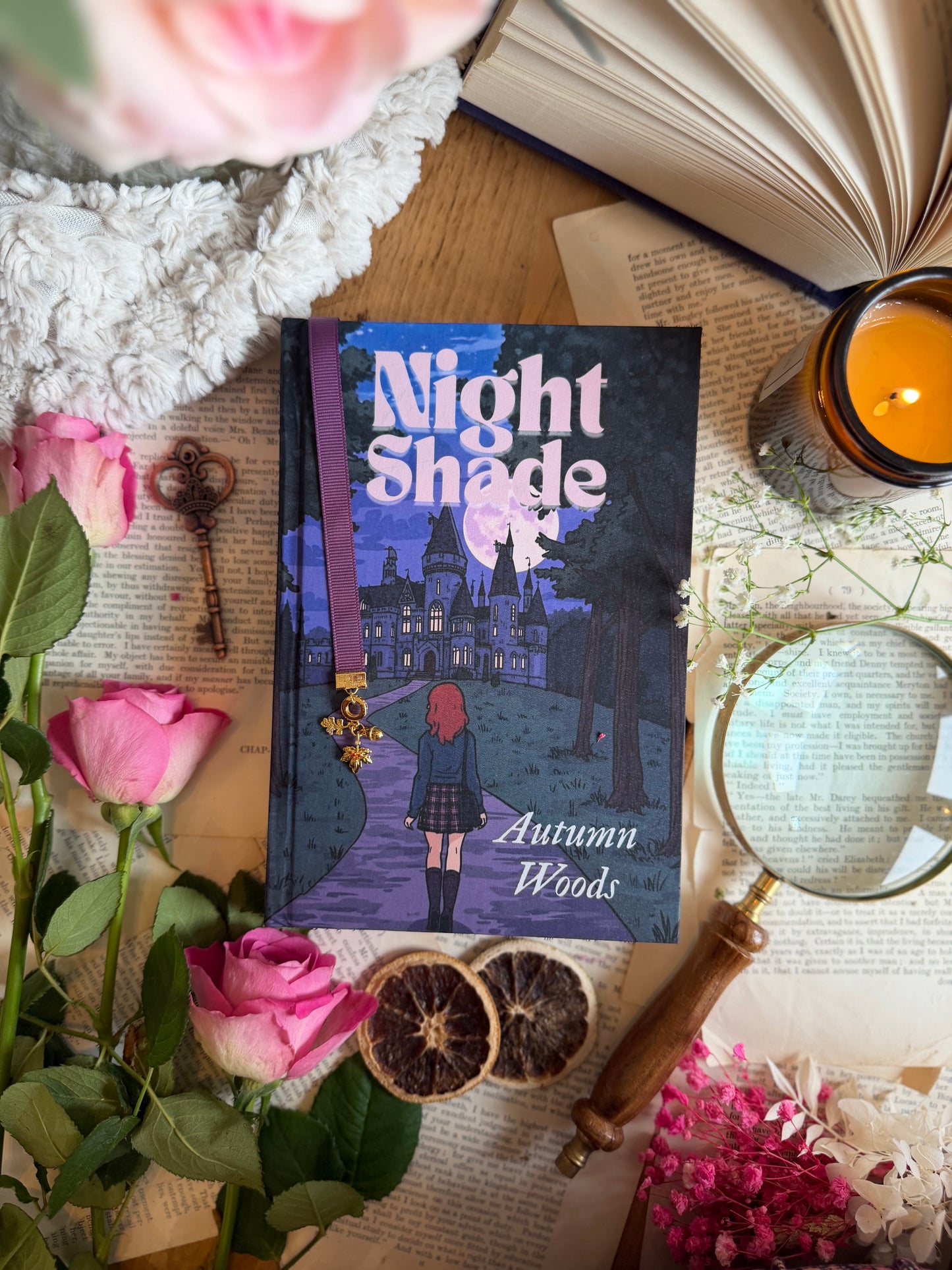 Nightshade by Autumn Woods Special Edition | Custom Book Rebind (Handmade) - Soft Touch Laminate Book Covering