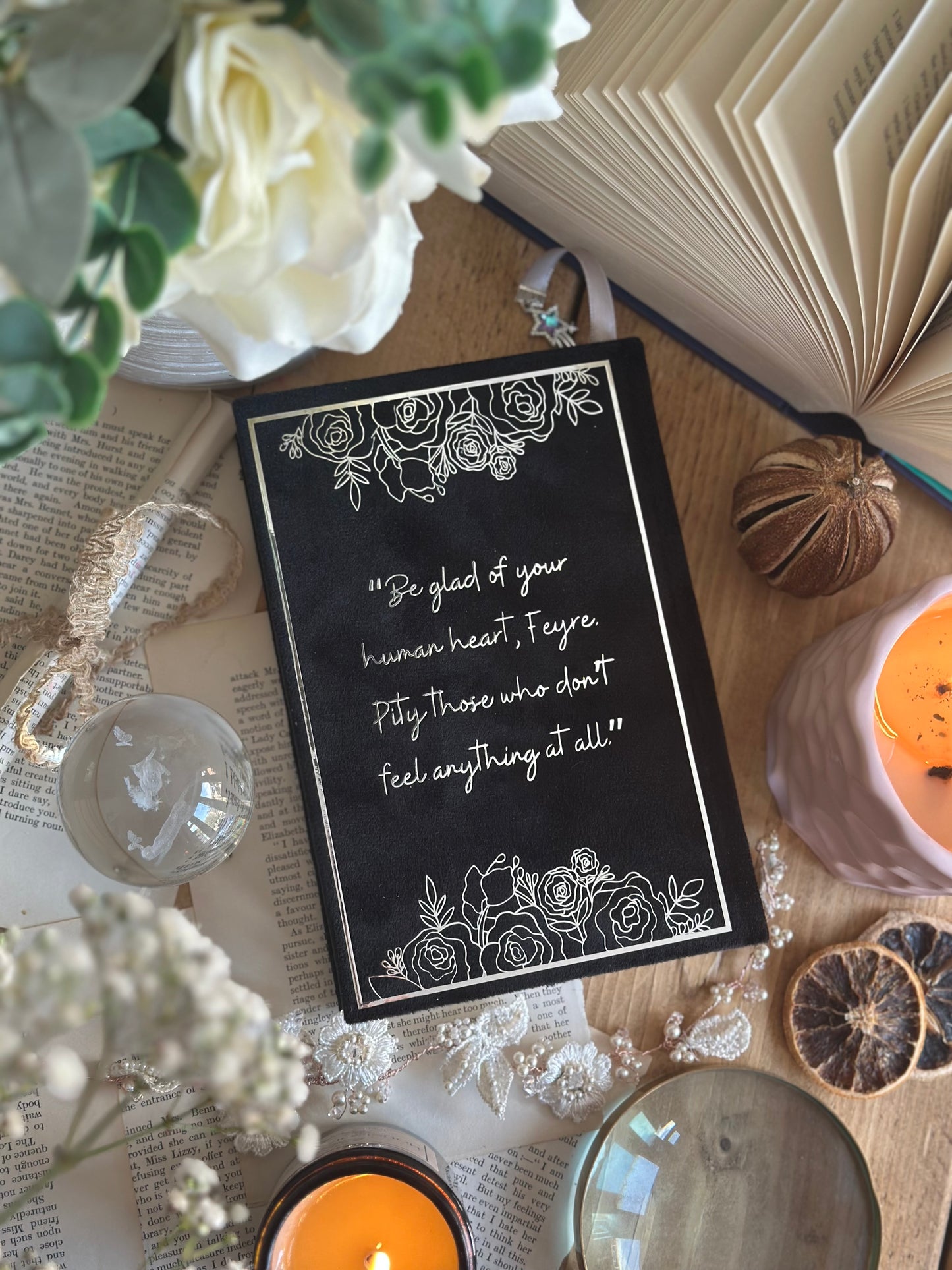 A Court of Thorns & Roses by Sarah J. Maas - The Velaris Edition | Black and Silver, ACOTAR, Handmade, Rebind, Special Edition