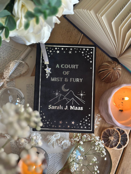 A Court of Thorns & Roses by Sarah J. Maas - The Velaris Edition | Black and Silver, ACOTAR, Handmade, Rebind, Special Edition