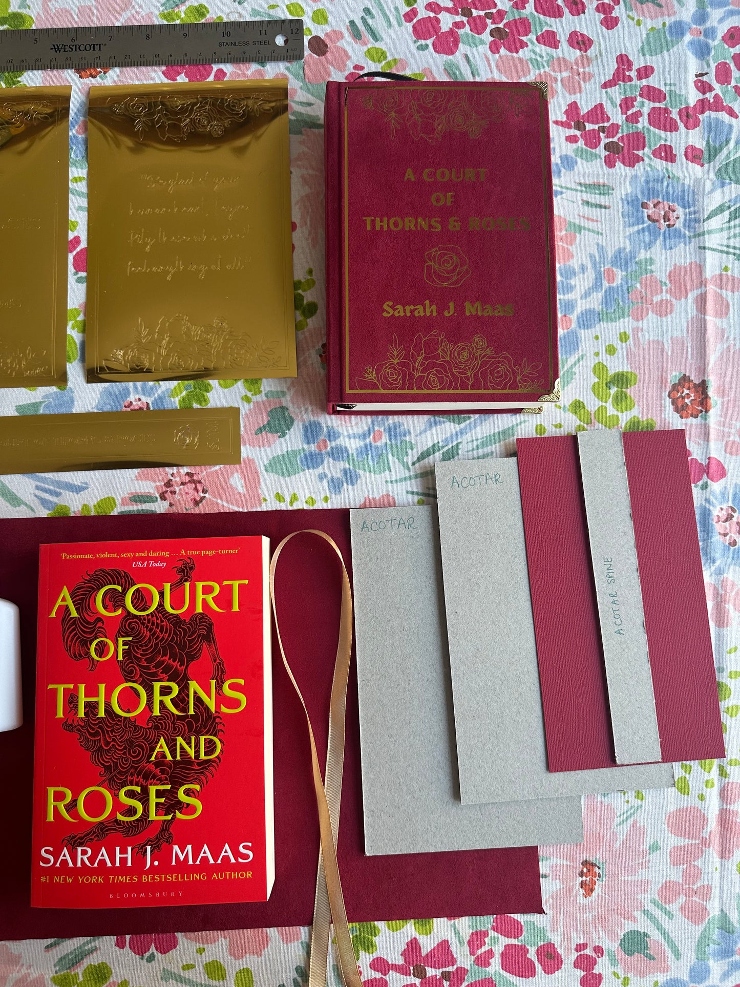 DIY Complete Book Binding Kit for ACOTAR including tutorial videos access - all materials and optional tool kit
