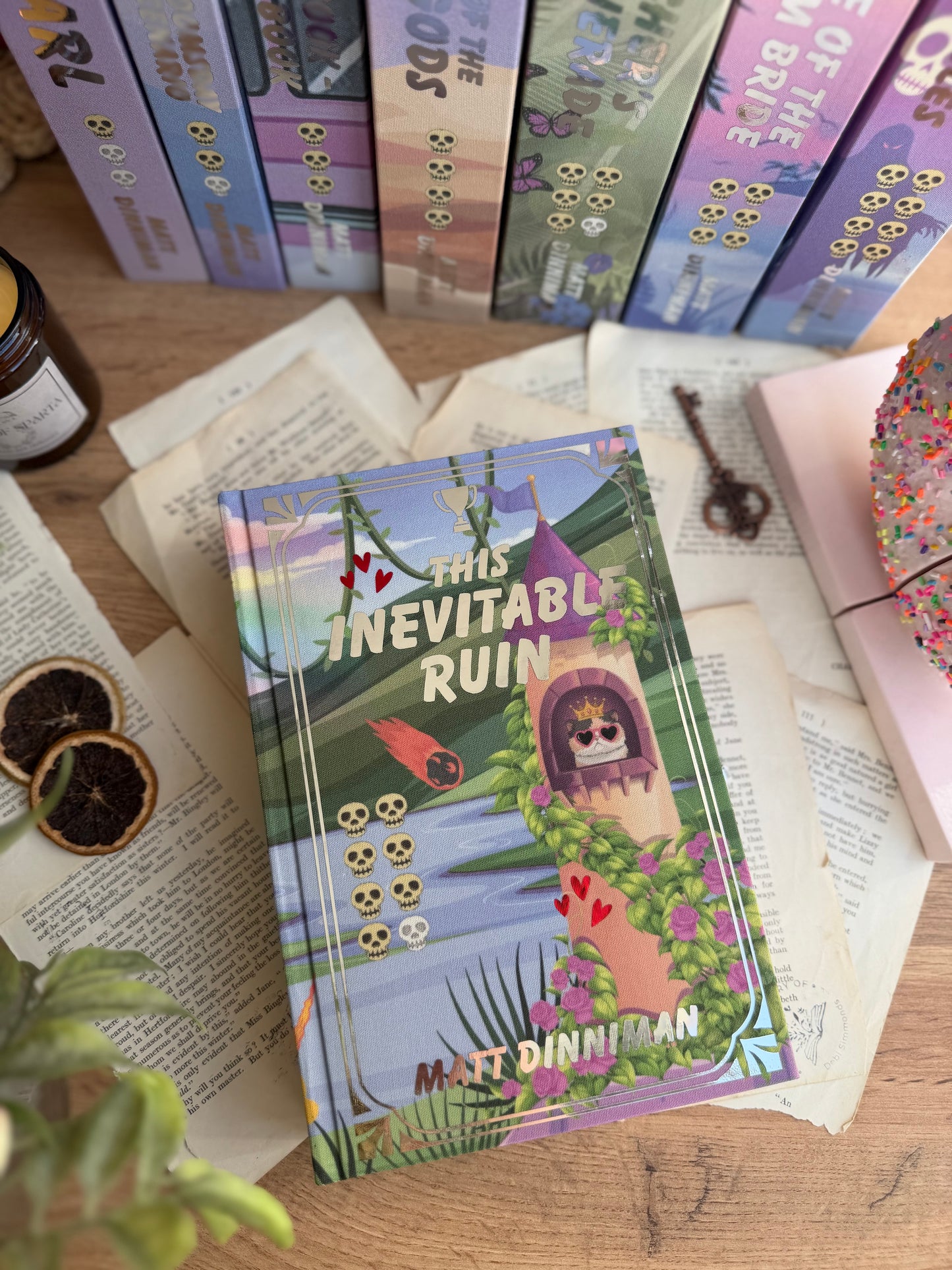 Dungeon Crawler Carl series by Matt Dinniman - The Royal Court of Princess Donut PURPLE editions - custom book rebinds, special editions