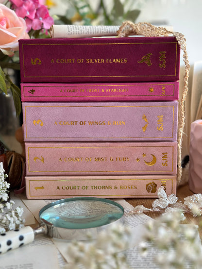 A Court of Thorns & Roses by Sarah J. Maas - The Elaine Edition | Pink Ombré, ACOTAR, Handmade, Rebind, Special Edition