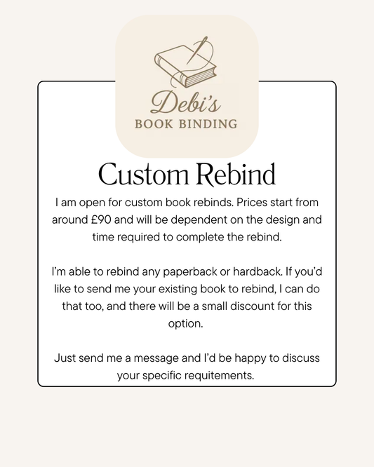 Custom Book Rebind - please email to agree specifics | Special Edition, Handmade
