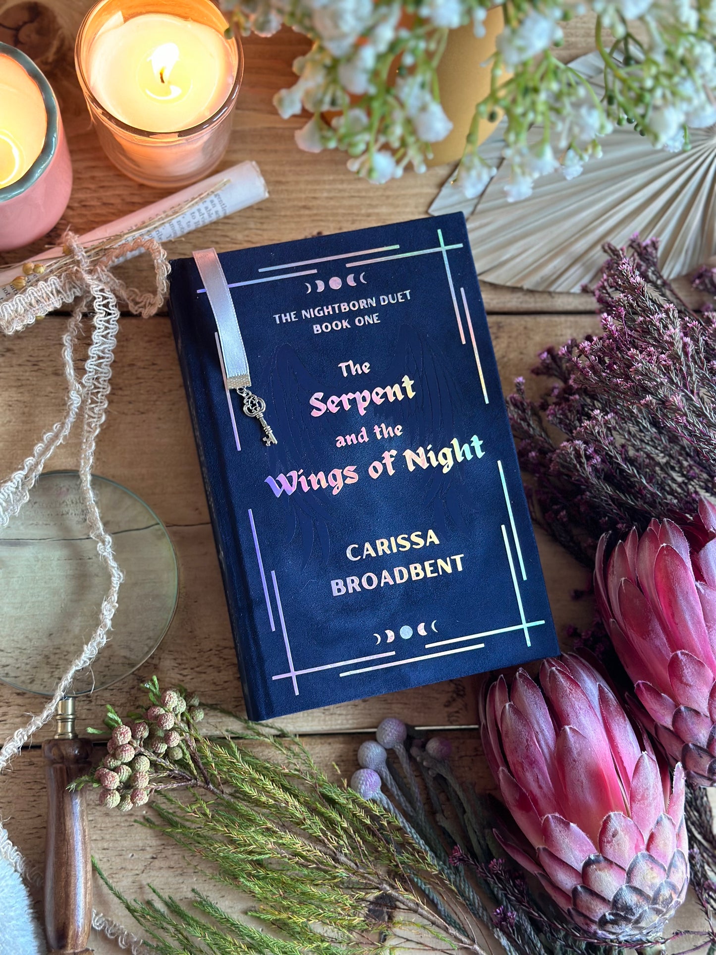The Serpent and the Wings of Night / The Ashes and the Star-Cursed King (Crowns of Nyaxia) Custom Book Rebind | Handmade, Rebind, Special Edition (Copy)