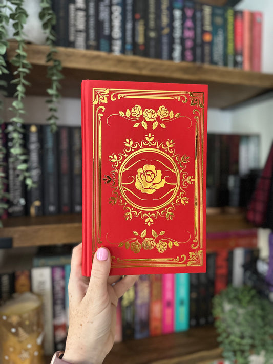 Make Your Own Special Edition book - Custom Gold Roses / Floral Pattern - Ready to Iron On Book Design - Vinyl Decal, Personalised Gift