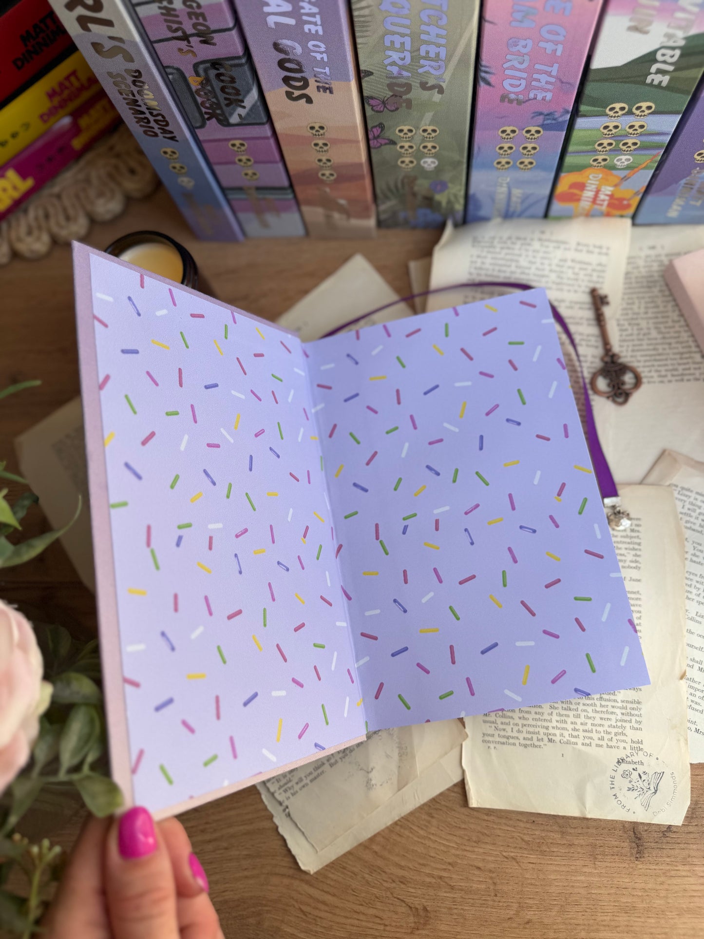 Dungeon Crawler Carl series by Matt Dinniman - The Royal Court of Princess Donut PURPLE editions - custom book rebinds, special editions