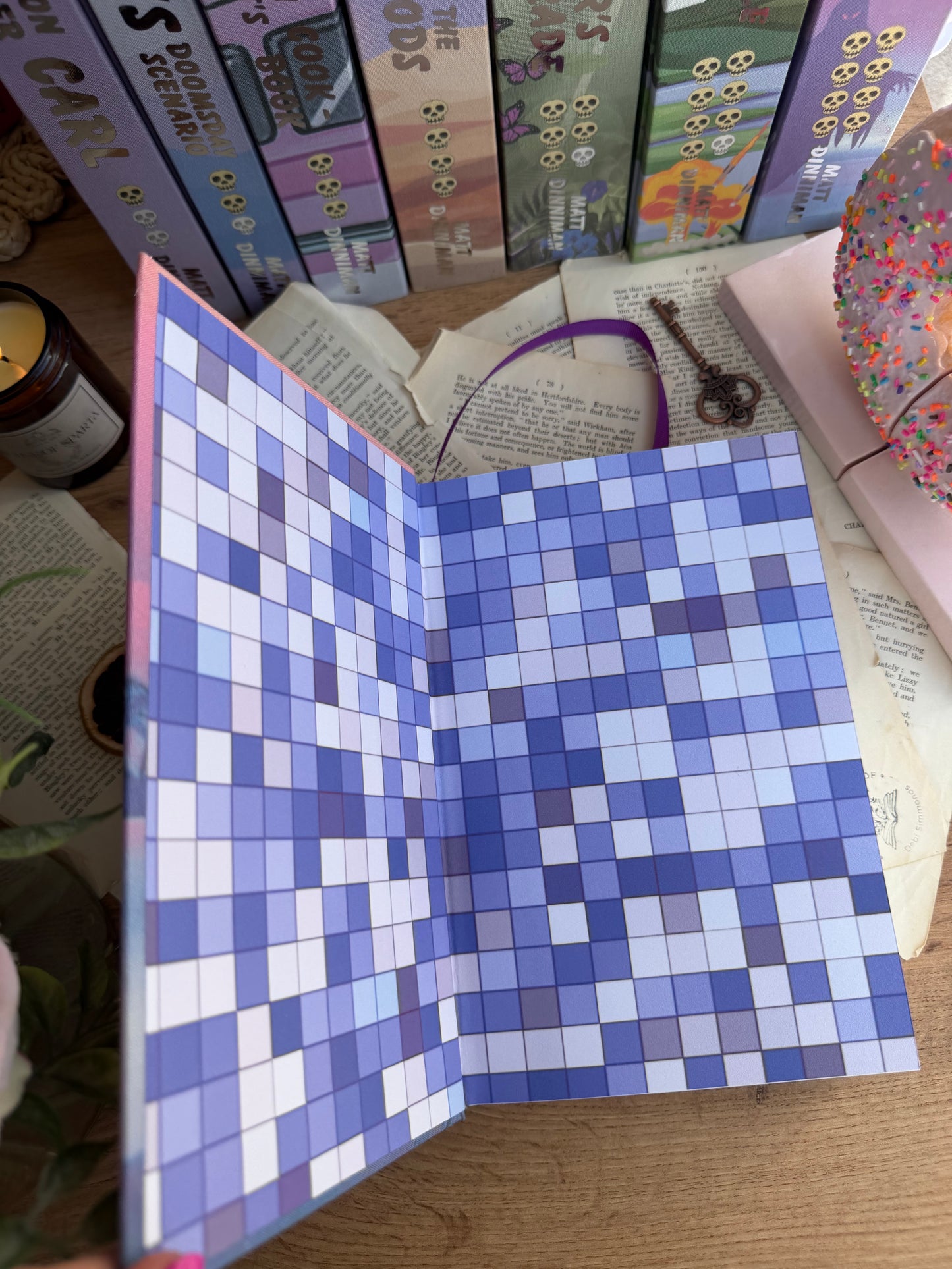Dungeon Crawler Carl series by Matt Dinniman - The Royal Court of Princess Donut PURPLE editions - custom book rebinds, special editions