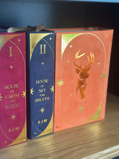Crescent City series by Sarah J. Maas - Crescent City by Sarah J. Maas - House of Earth and Blood / Sky and Breath / Flame and Shadow | Handmade, Rebind, Special Edition