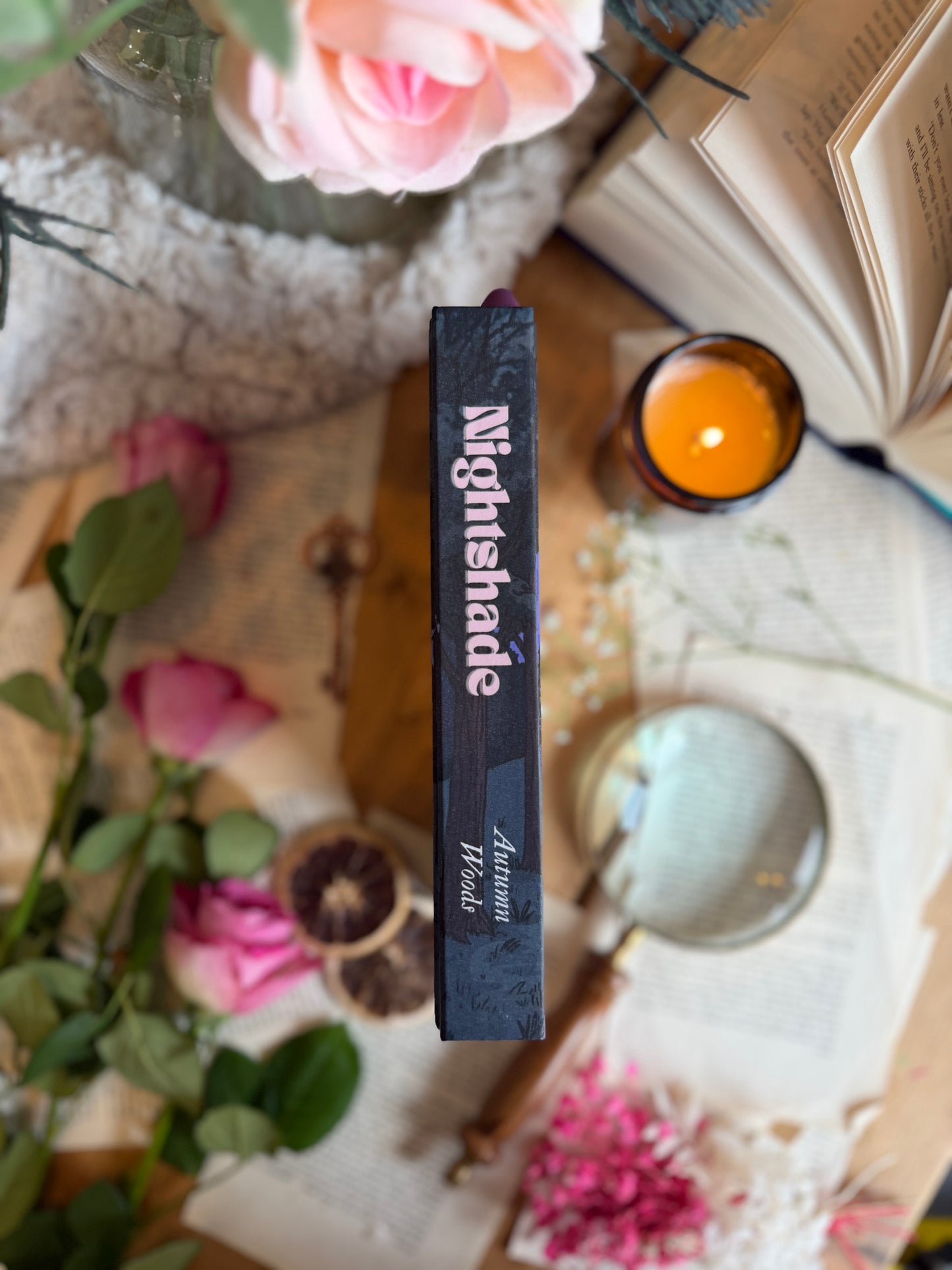 Nightshade by Autumn Woods Special Edition | Custom Book Rebind (Handmade) - Soft Touch Laminate Book Covering