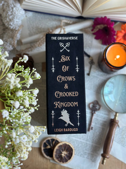 Six of Crows and Crooked Kingdom duology / omnibus by Leigh Bardugo Custom Book Rebind | Handmade, Special Edition