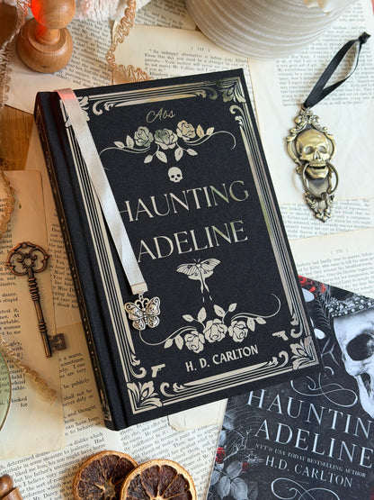 Haunting Adeline and Hunting Adeline The Cat and Mouse Duet by H. D. Carlton - Custom Book Rebind, Handmade, Dark Romance