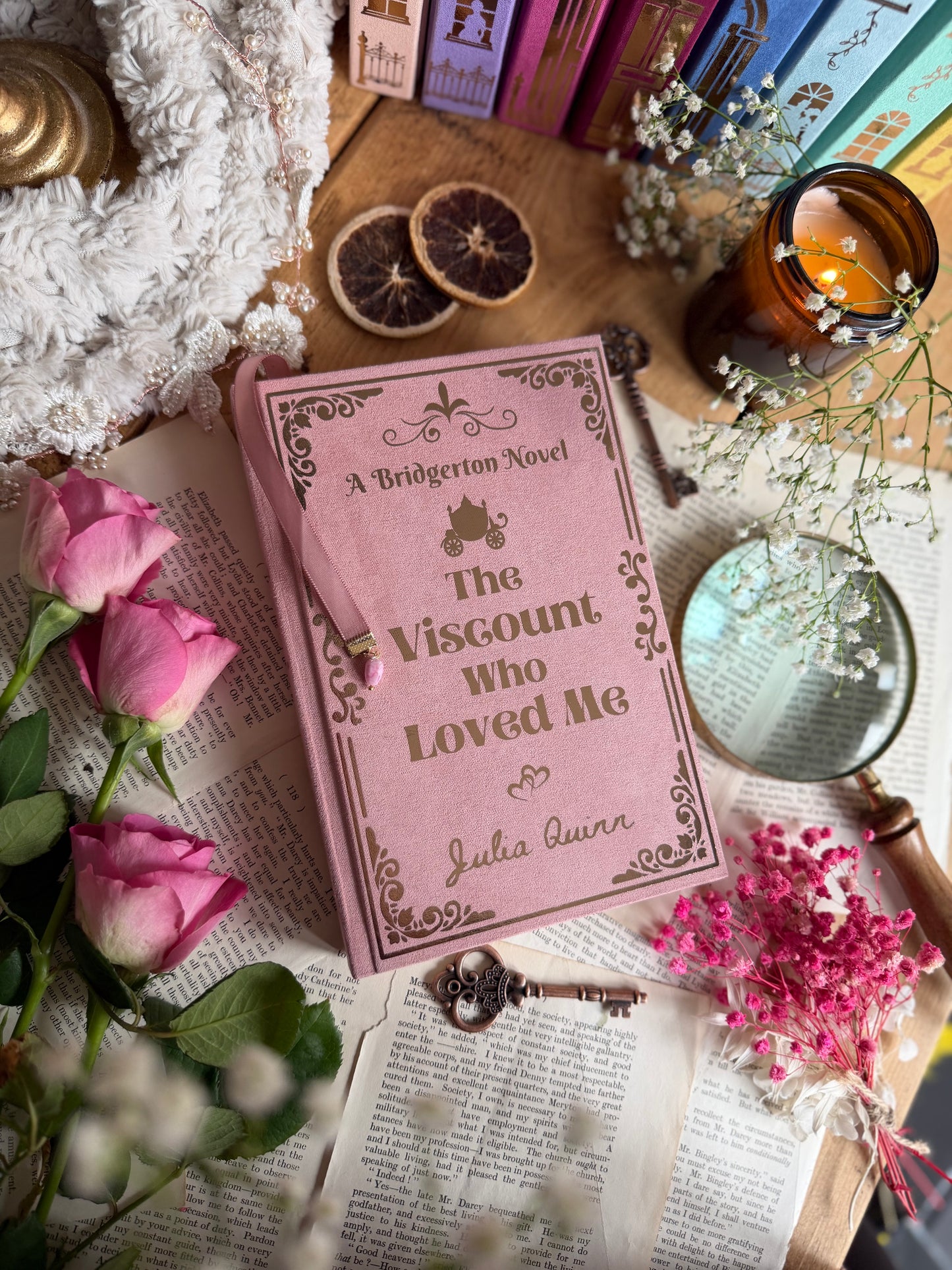 Bridgerton series by Julia Quinn | Handmade, Rebind, Special Edition, Romance Books