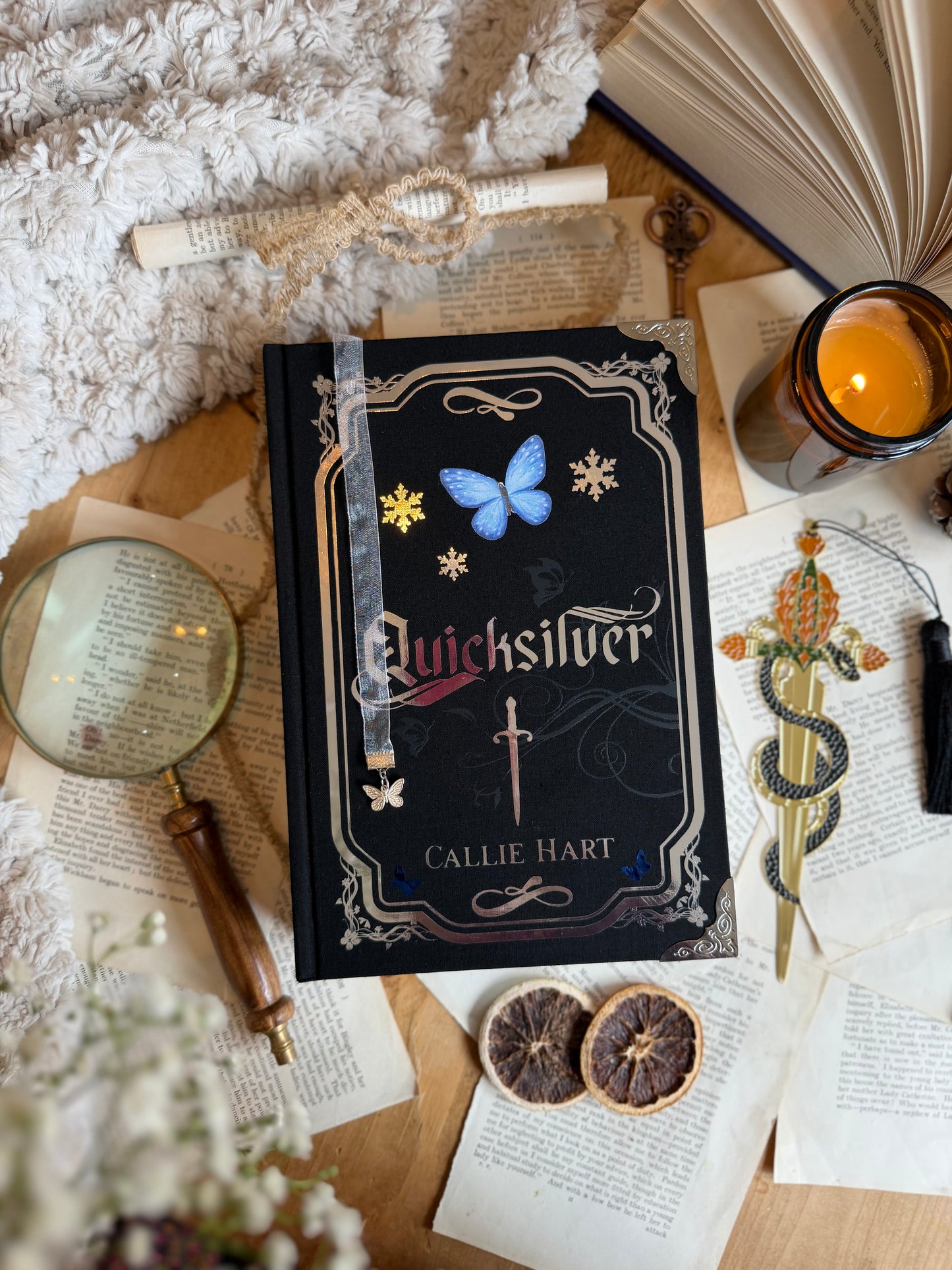 Quicksilver by Callie Hart - Butterfly Edition | Handmade, Rebind, Special Edition
