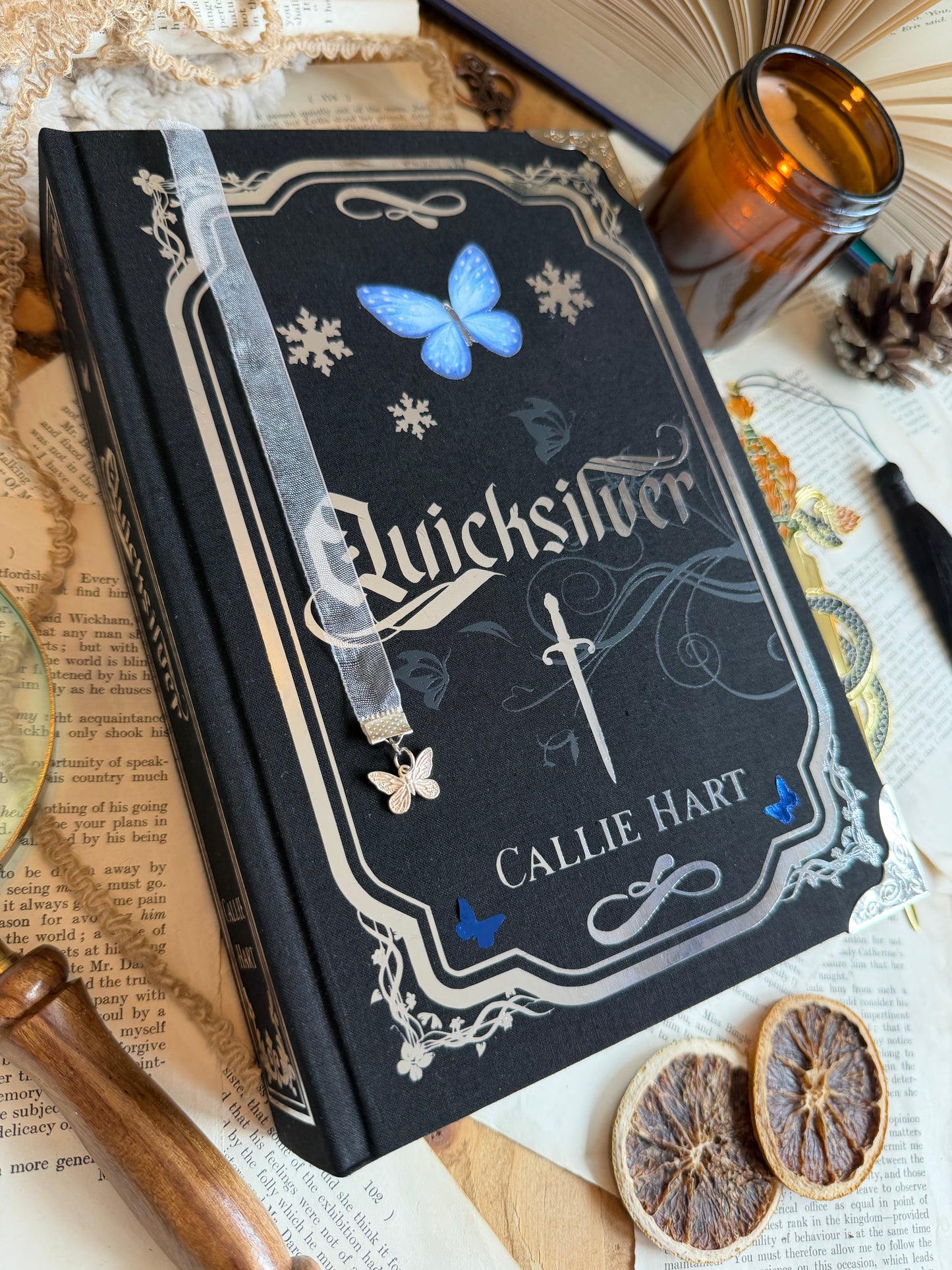 Quicksilver by Callie Hart - Butterfly Edition | Handmade, Rebind, Special Edition