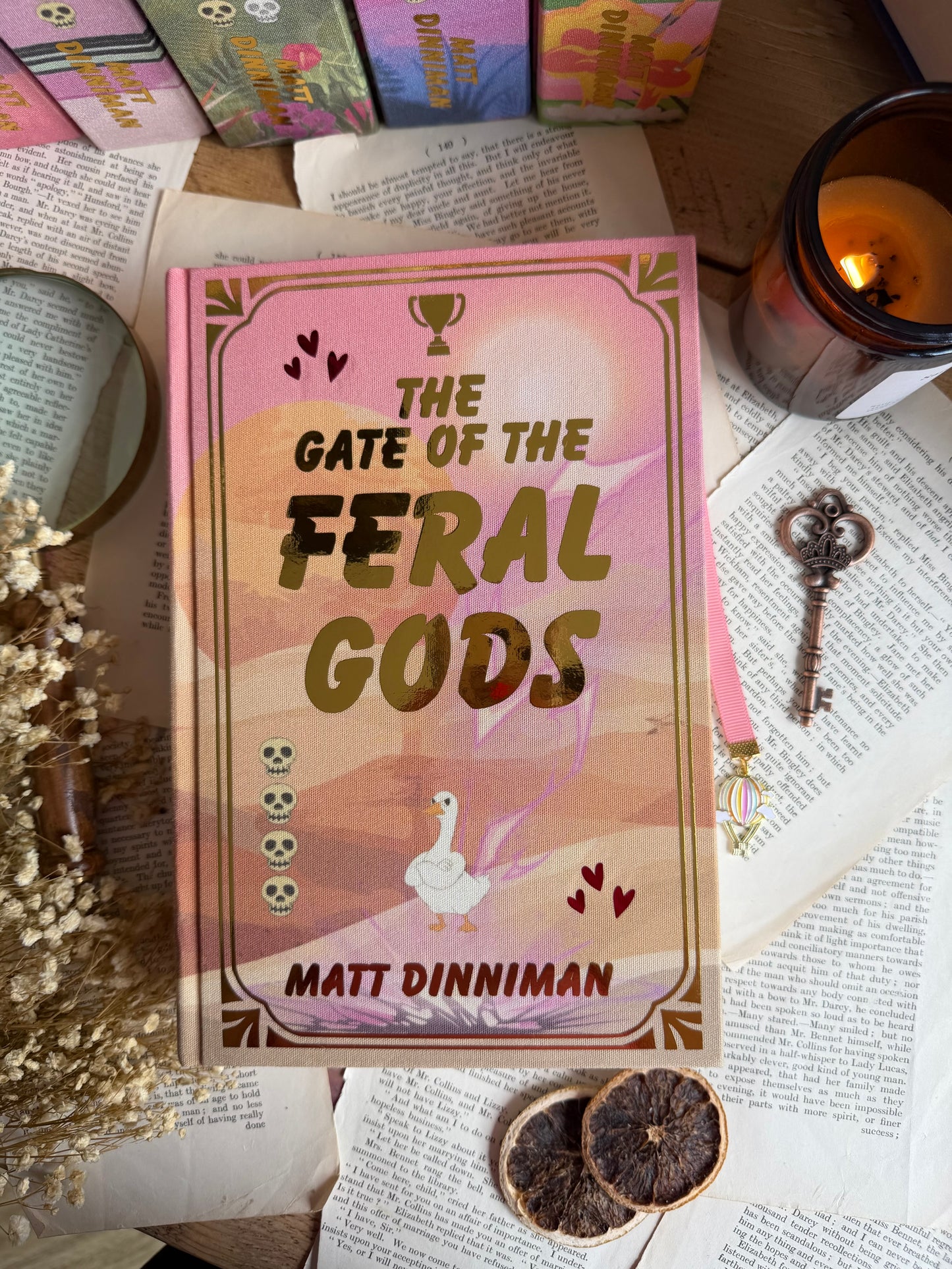 Dungeon Crawler Carl series by Matt Dinniman - The Royal Court of Princess Donut editions - book rebinds