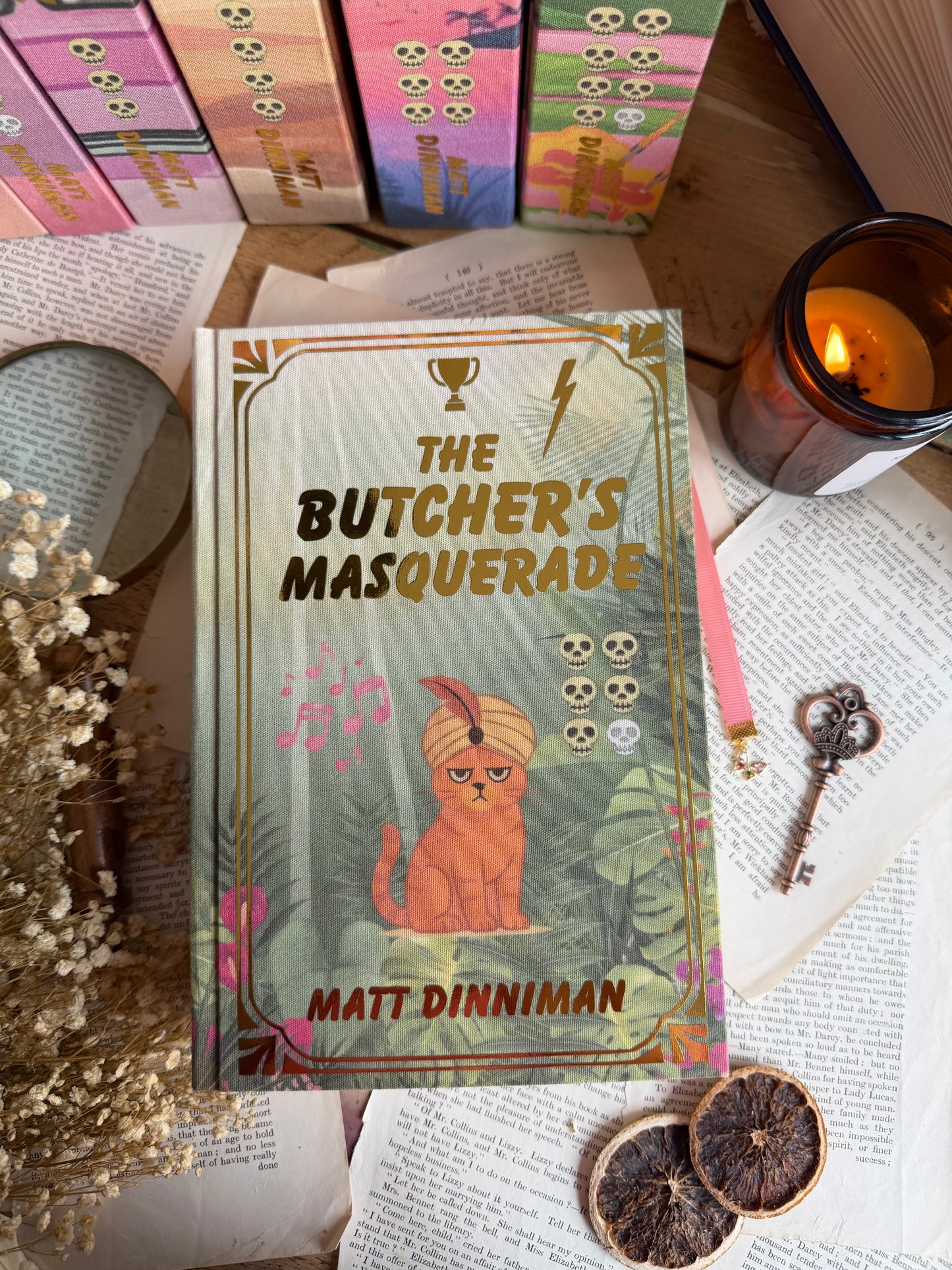 Dungeon Crawler Carl series by Matt Dinniman - The Royal Court of Princess Donut editions - book rebinds