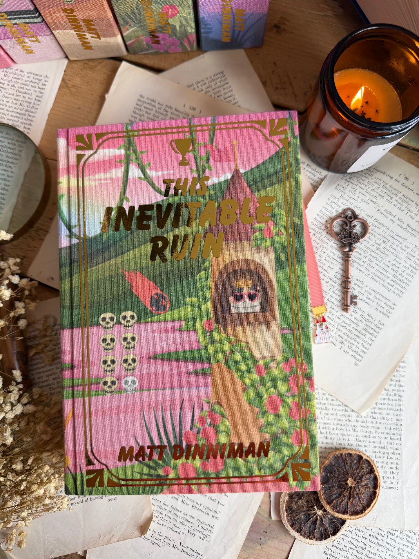 Dungeon Crawler Carl series by Matt Dinniman - The Royal Court of Princess Donut editions - book rebinds
