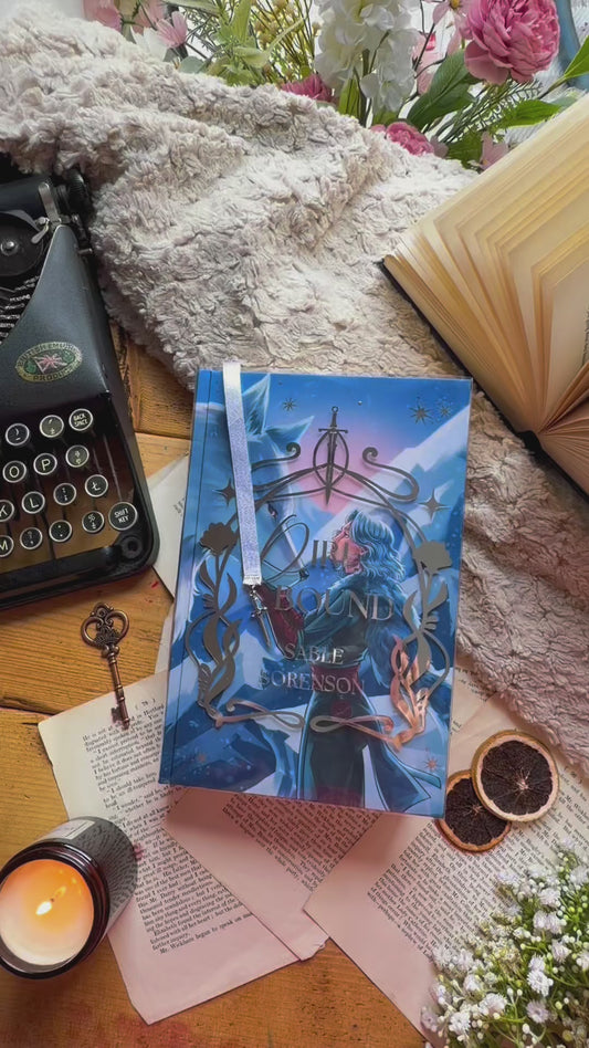 Dire Bound by Sable Sorenson Custom Book Rebind with artwork by Minart 1405| Handmade, Special Edition